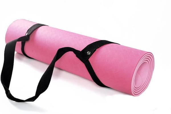 Yogamåtte Bærerem, Måtte Sele, Stropper, Holdbar Justerbar Sort