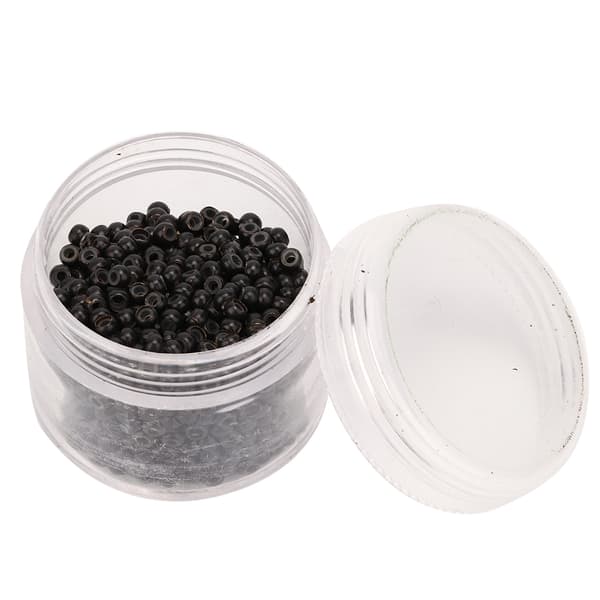 1000 st 3 mm x 2 mm Silikon Micro Links Ringar Pärlor Hårförlängningsverktyg Mörkbrun