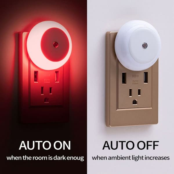 Nattlampe med skumringssensor, energibesparende, stil 5