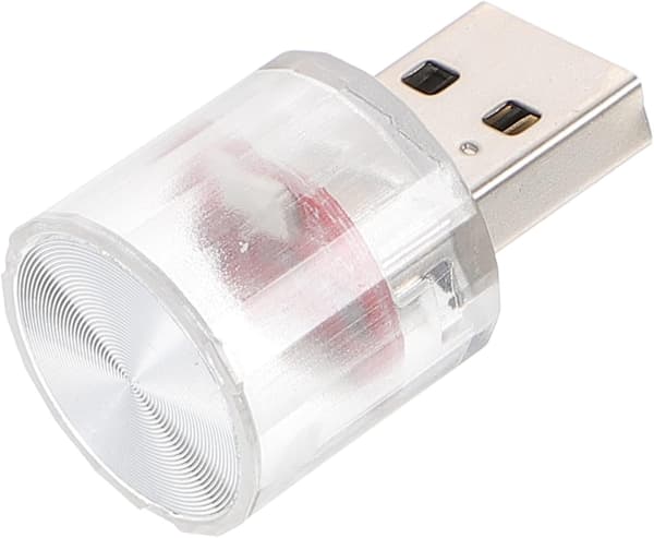 2 stk Mini In-line Lille Natlampe Led Bil Usb Stemningslys Rød-FX-