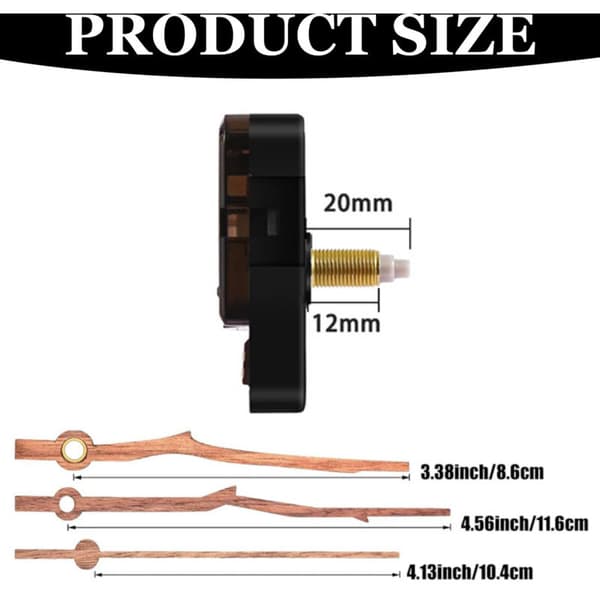 DIY Quartz Clock Movement Repair Kit - 8-31mm Shafts - Multiple Sizes Length: 15 cm / Width: 10 cm / Height: 5 cm