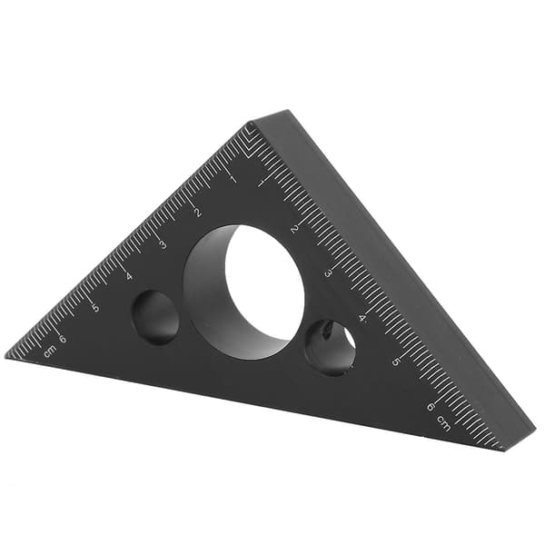 Thickened 45 Degree Triangular Angle Ruler in Aluminum Alloy Woodworking Measuring Tool
