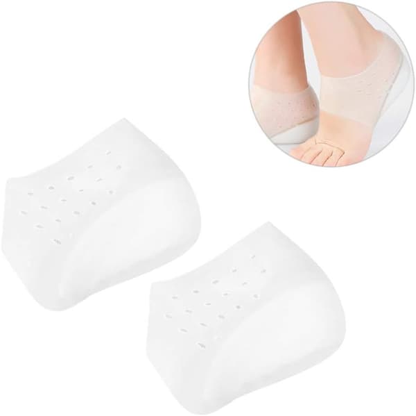 Silikon Hælputer Høydeøkende Innlegg Hælbeskyttelse Puter Hælplaster Usynlige Høyende Innersåler 1 Par (3 5 Cm)