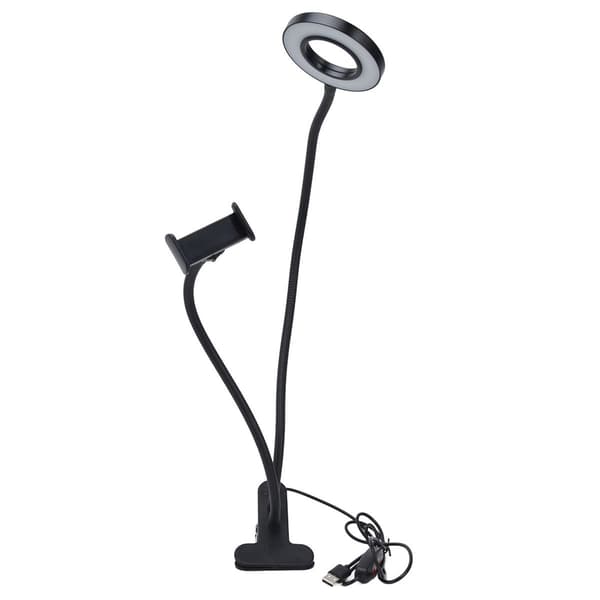 Justerbar multifunksjonell USB-selfie-ringlampe for mobiltelefoner KLB