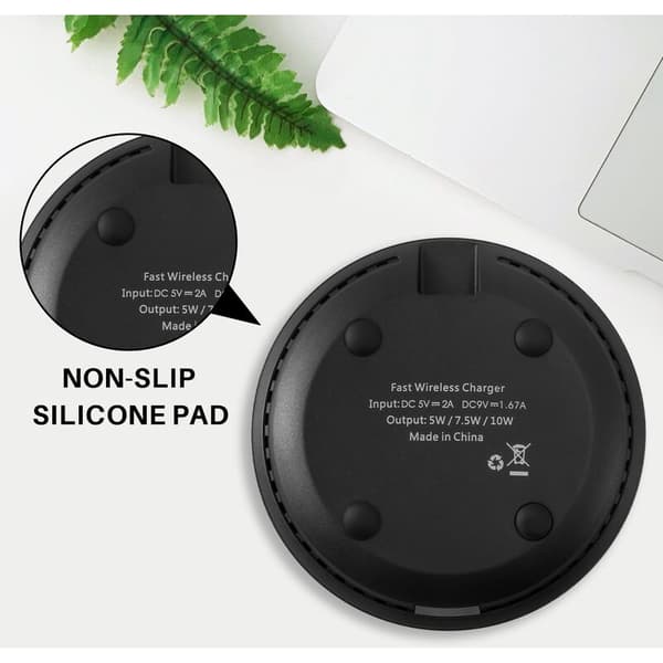 Fast Wireless Charging Dock for iPhone X8 - Desktop Wireless Charging Pad, Non-slip, with LED Indicator for Samsung S8 S7