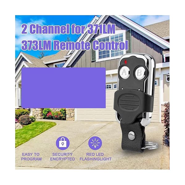 Compatible with 371lm 373lm Purple Learn Button Garage Door Opener Remote 315mhz Security+, 2-pack