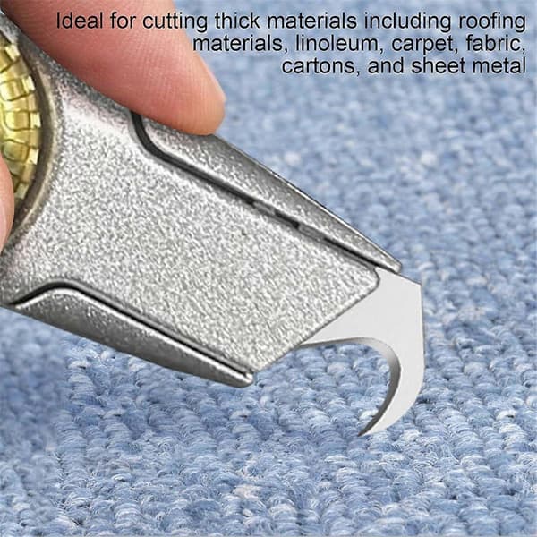 100-pack Extra Large Hook Blades for Roofing and Flooring, Carbon Steel, Double-Sided with 2 Silver Silver Silver