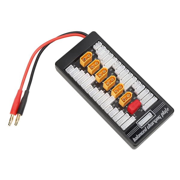XT60 4.0 Bananplugg Parallelt Ladebrett RC Batteriladebrett Para Board Svart