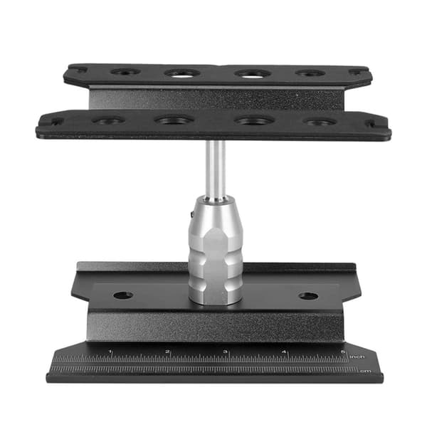 Rotationsreparationsstationsmonteringsplatform Arbejdsstander til 1/8 1/10 RC Modelbil (Sort)