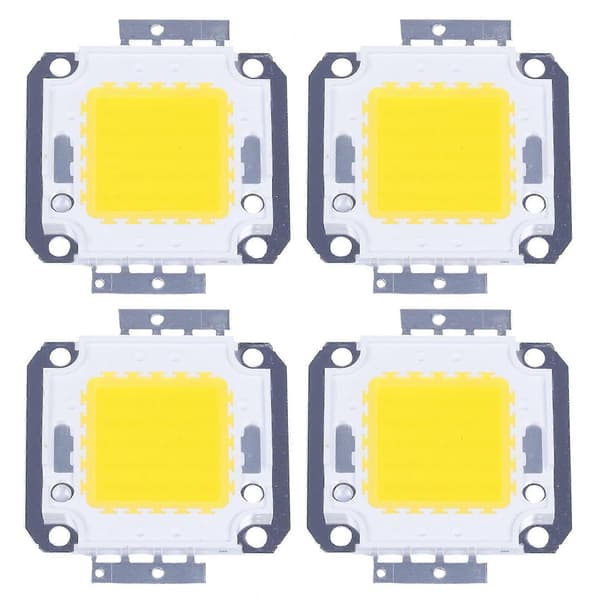 4x 3800lm 50W LED-chip lampe Varmhvit Høy Effekt DIY