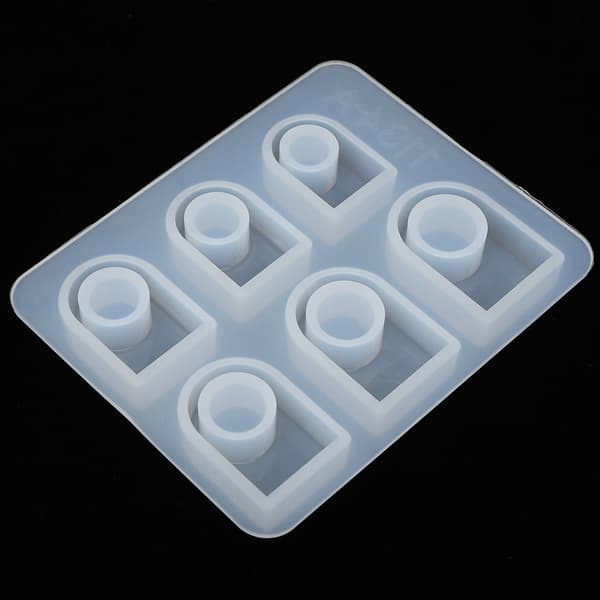 Silicone Ring Mold Square Head Modern Transparent DIY Handmade Jewelry Mold Kit