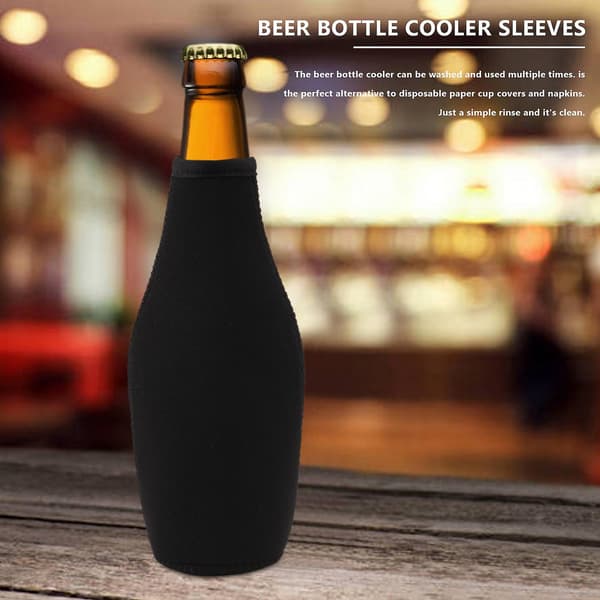 6-pack Neoprene Zipper Beer Cooler, Keeps Drinks Cold, Extra Thick Insulation