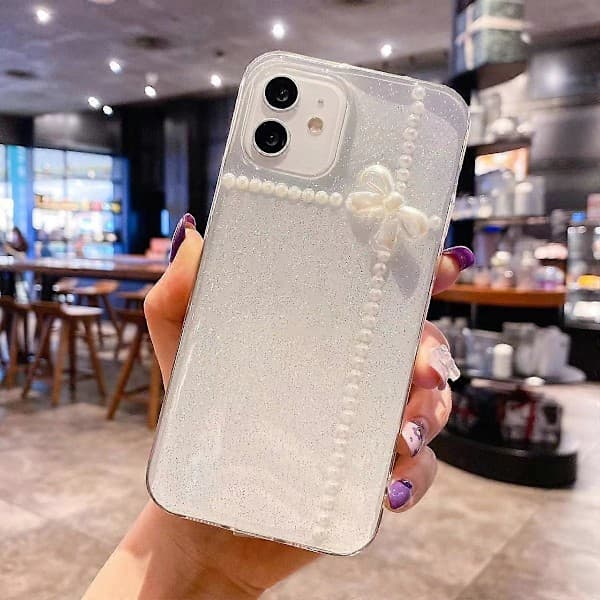 Pärlrosett Glitter Epoxy TPU-skal för iPhone 12 mini_yux