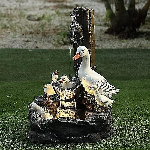Havefigur Springvand Solcelle LED-lys Havekunst Dekorativ Udendørs Haveskulptur B-Perfet_tfrf