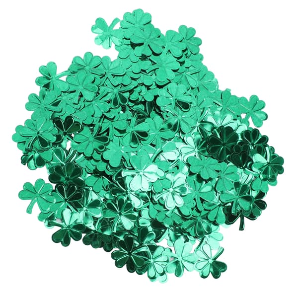 Kløverpaljetter Dekorative Glitrende Shamrock Konfetti Håndverk Feriegavedekorasjon