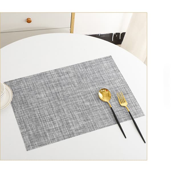 Pöytätablettien setti, 6 kpl, 30x45 cm, sekoitetut värit Silver+Vit