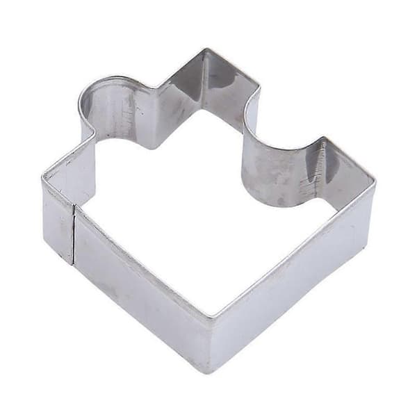 4 stk/sæt Puslespilsform Rustfrit Stål Kageform Kiks DIY Form Udstikker