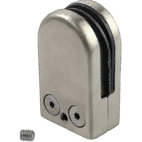 Glasklemme 8 stk 6-8mm 304 Rustfrit Stål Klemmefæste Støtte Flad Bagside Kromfinish Til Rækværk