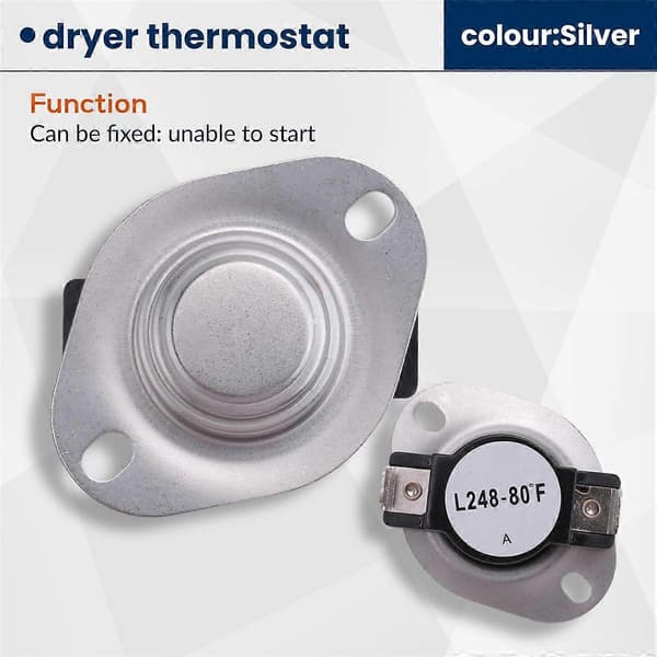 Tørretumbler Termosikring Termostat Kit til LA-1053 til AH2162282 Qp5 Sølv