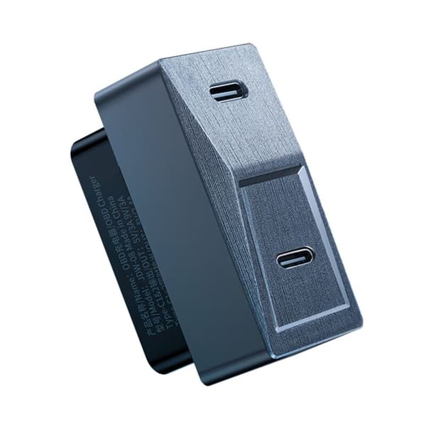 For Model 3 2024 Skjult OBD-adapter Lading 27W Plug and Play USB-C Doble Porter