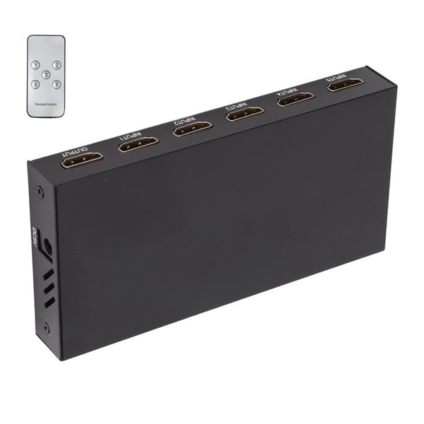 HDMI-switch 5x1 4Kx2K, stöder 3D-fjärrkontroll KLB