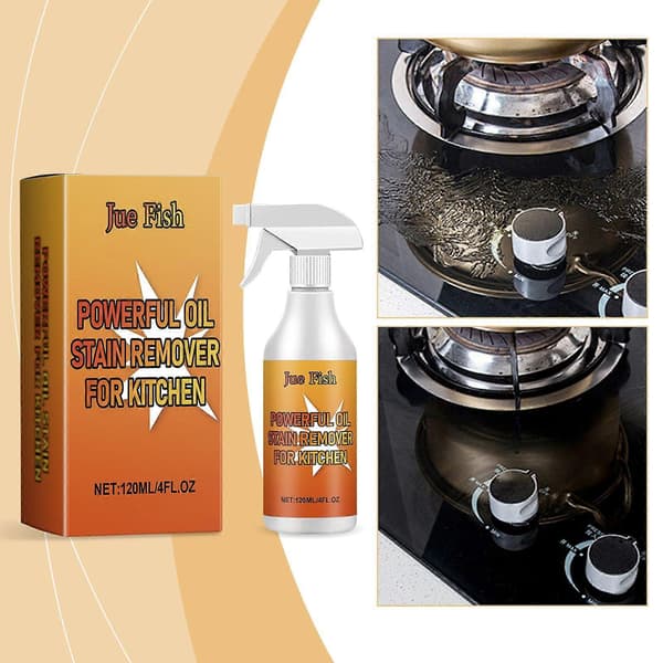 Jue-Fish Kitchen Grease Remover Foaming Range Hood Degreaser And Stain Cleaner