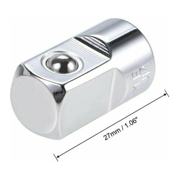 1/4\" hun til 1/2\" han Cr-V stål reduktionsbøsning adapter