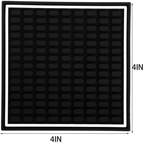 12-pack Coasters, 10,2 x 10,2 cm Square Absorbent Coasters, Non-slip and Heat-resistant Rubber Mats for