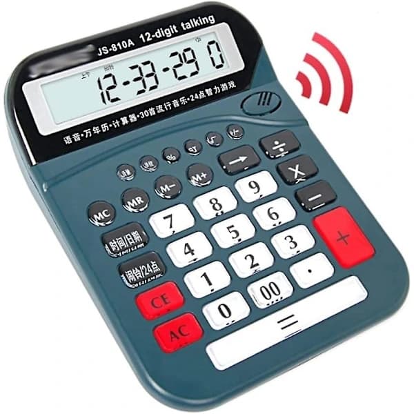 Kontorkalkulator Skrivebordskalkulator 12 Sifre Stor LCD-skjerm