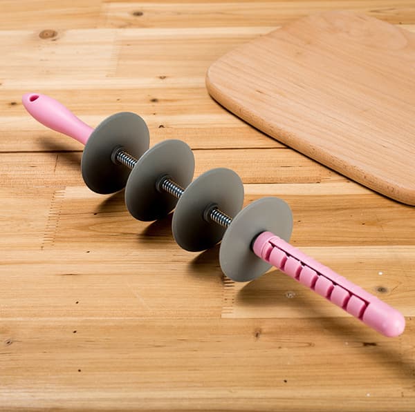 Justerbar kagerulle, 7 tykkelsesringe, fondant kagerulle til