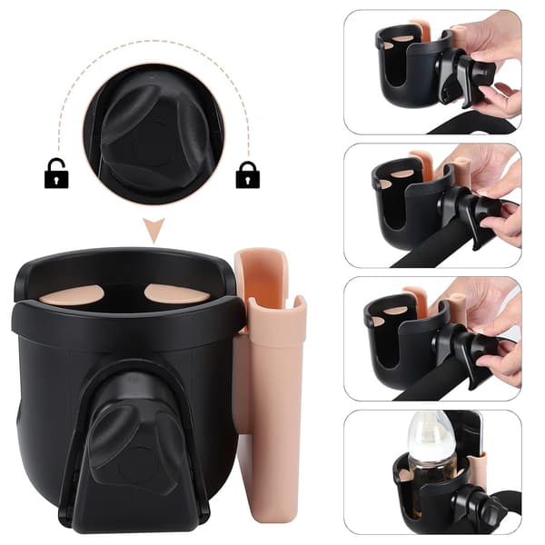 Kopholder med telefonholder, cykelkopholder, 2-i-1 universal C