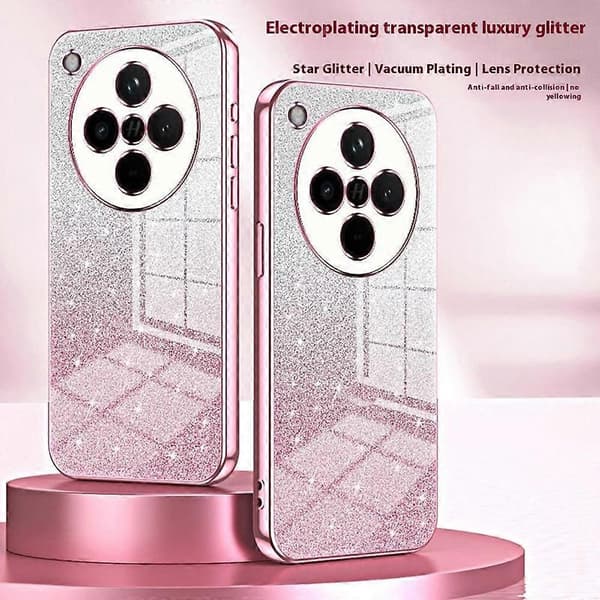 For Oppo Find X8 5G Deksel Elektroplettering Gradient Glitter TPU Telefondeksel - Lilla