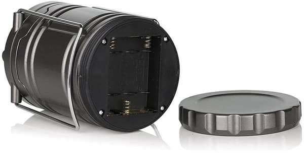 LED Camping Lantern, Foldable Solar and Battery Powered 30 LED Emergency Tent Lamp for Outdoor Camping Hiking, Black