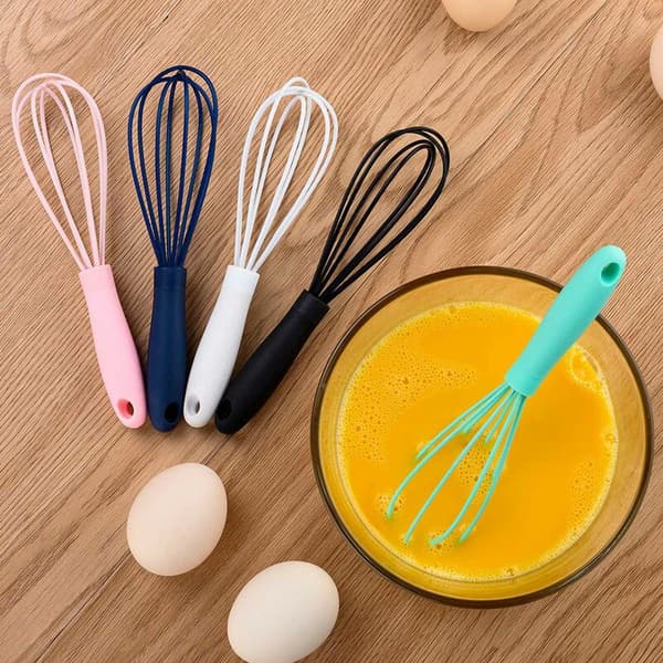 Silikonvisp Ballongeggvisp Egnet for kjøkkenblanding Omrøring Matlaging Baking Visping Manuell Eggvisp