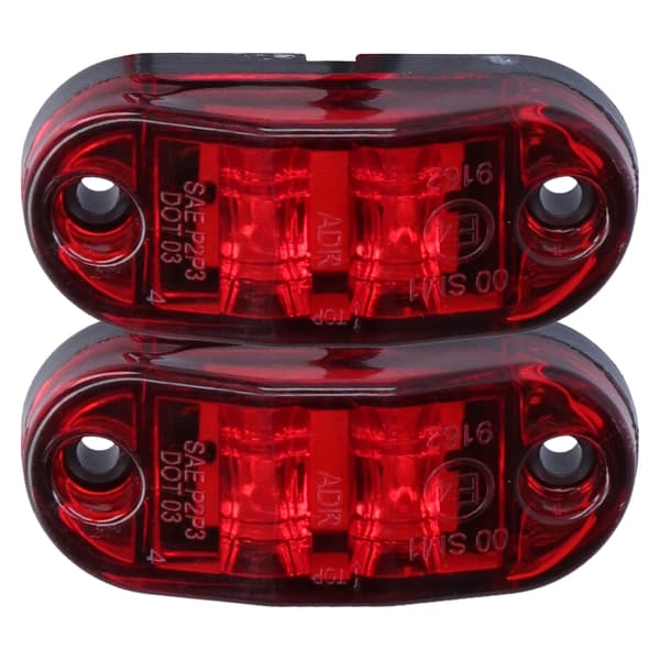 10-30V 2LED Sidemarkeringslys Høy Lysstyrke Blinklys for Biler Lastebiler Tilhengere Bobiler Rød