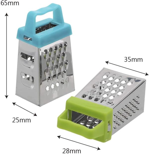 7×3.5cm Mini 4-sidig Håndkutter for Frukt og Grønnsaker, PP Pl