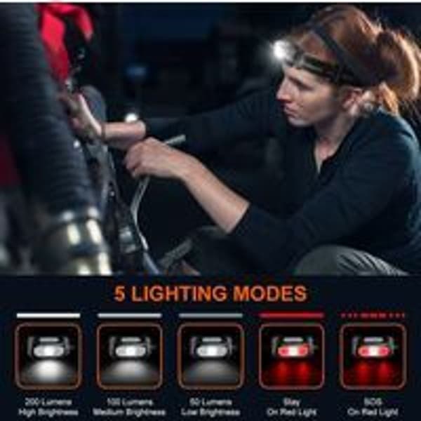 Ladattava LED-otsalamppu, tehokas otsalamppu