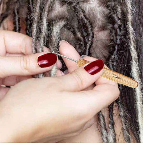 9 stk Dreadlocks Hækleværktøj, Låsehækler til hårlåsning, vævning, sammenlåsende værktøj til Locs