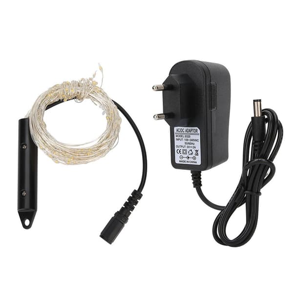 2M 200LED Fe-lys Fleksibel Kobbertråd for Jul KLB