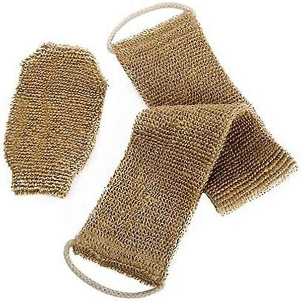 Practical and Beautiful Bath and Shower Body Brush with Handle Natural Exfoliating Hemp Back Scrubber