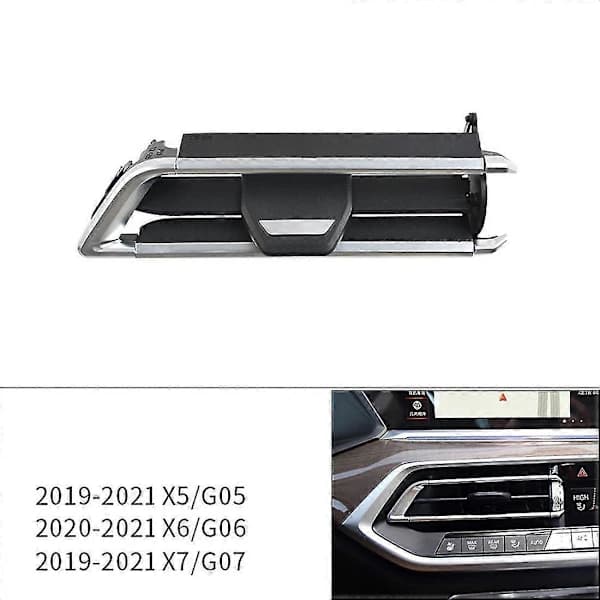 Front Left Center AC Vent Grille Repair Kit ABS Replacement for X5 X6 X7 G05 G06 G07 2019 2021 Black