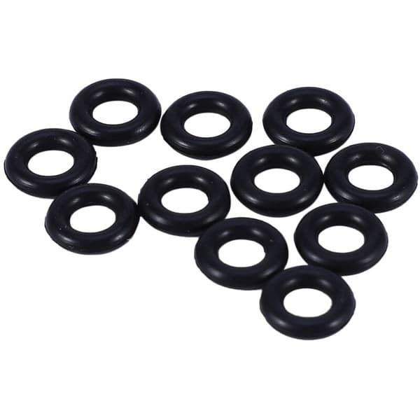10 Black Rubber O-Rings, O-Shaped Sealing Washers 8 x 4 x 2 mm