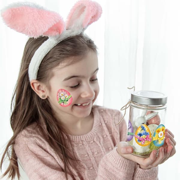 500 Easter Egg Stickers/Roll for Small Businesses, Gift Wrapping, Cards