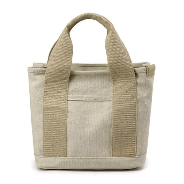 Women's Canvas Bag with Multiple Compartments, Stylish Shoulder Bag with Pockets