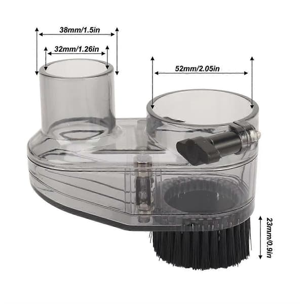 CNC Router Dust Shoe 52mm Diameter Clear CNC Dust Boot with 38mm Hose Diameter for Spindle Motors a
