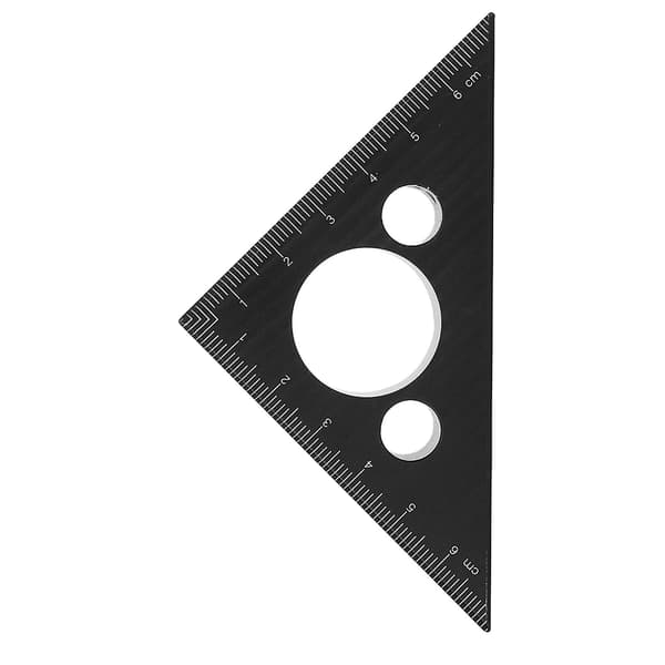 Thickened 45 Degree Triangular Angle Ruler in Aluminum Alloy Woodworking Measuring Tool