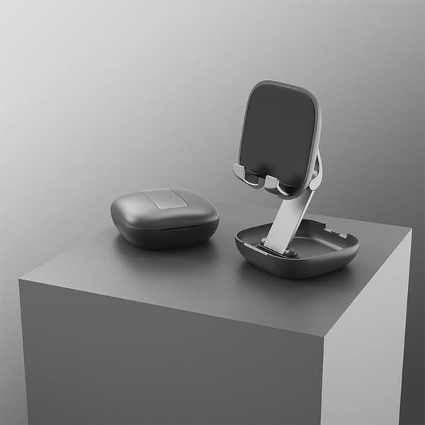 Fleksibel tablet telefonholder universal mobiltelefonholder foldbart skrivebordsstativ til iPhone 11 Pro til 5G-telefon sort