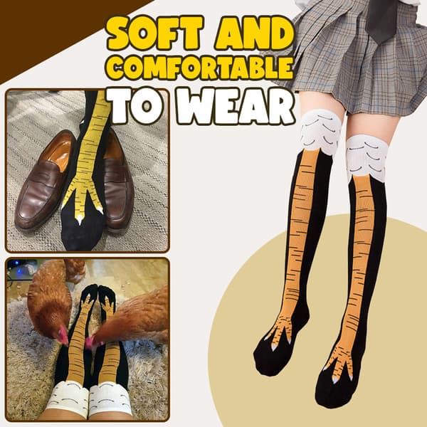 Chicken Feet Socks - Black and Yellow Claws - 1 Pair