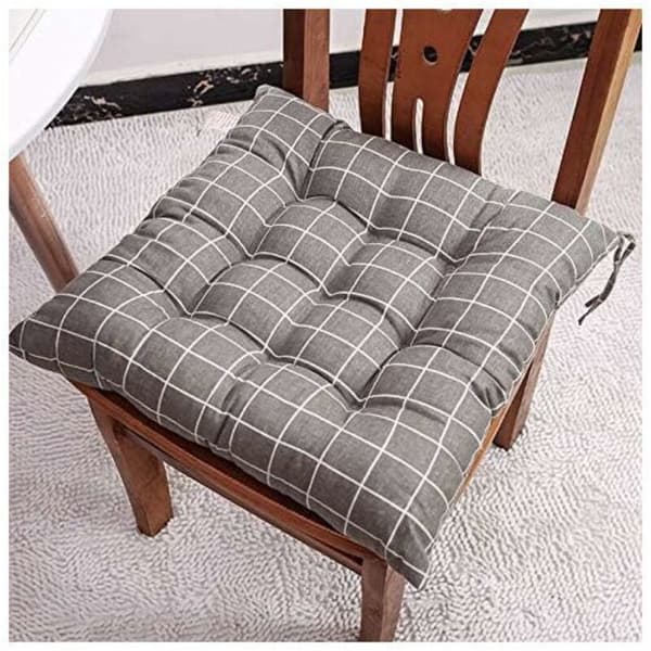Sett med 6 stk Stolputer 40x40, Dekorative Stolputer Hageputer 12 Sømmer i Ulike Mønstre, Polyester (A)..DEBUNS