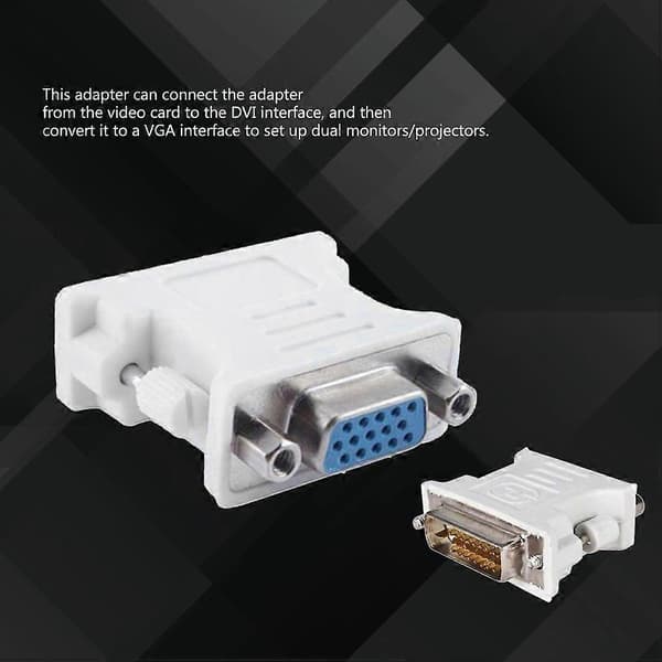 DVI-D hann til VGA hun adapterkonverterer VGA til DVI/24+5-pinners hann til VGA hun adapterkonverterer
